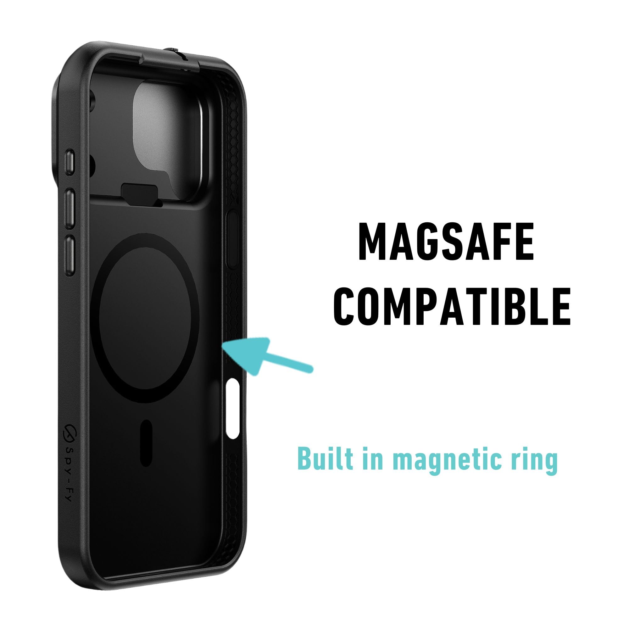 Etui na telefon iPhone 17 Pro, osłona przedniego i tylnego aparatu, etui MagSafe do iPhone'a z ochroną obiektywu, blokada aparatu dla prywatności i bezpieczeństwa, smukłe, odporne na wstrząsy
