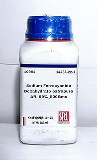 SRL- Sodium Ferrocyanide Decahydrate extrapure AR, 99%_500Gms
