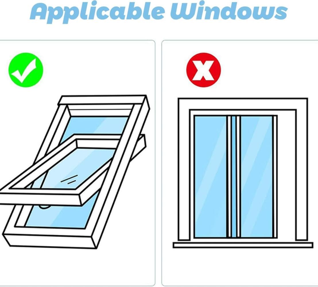 Kit di guarnizioni per finestre AC per condizionatori d'aria portatili, soluzione di ventilazione impermeabile e antivento, per finestre scorrevoli e battenti, facile installazione con nastro adesivo