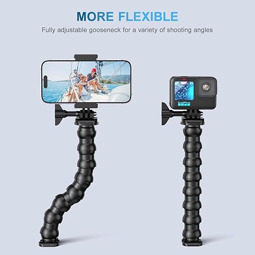 Miniatura 2 de Soporte de cuello de cisne para teléfono, soporte de clip para teléfono celular para mesa de escritorio compatible con iPhone 16 15 14 Pro Max Plus