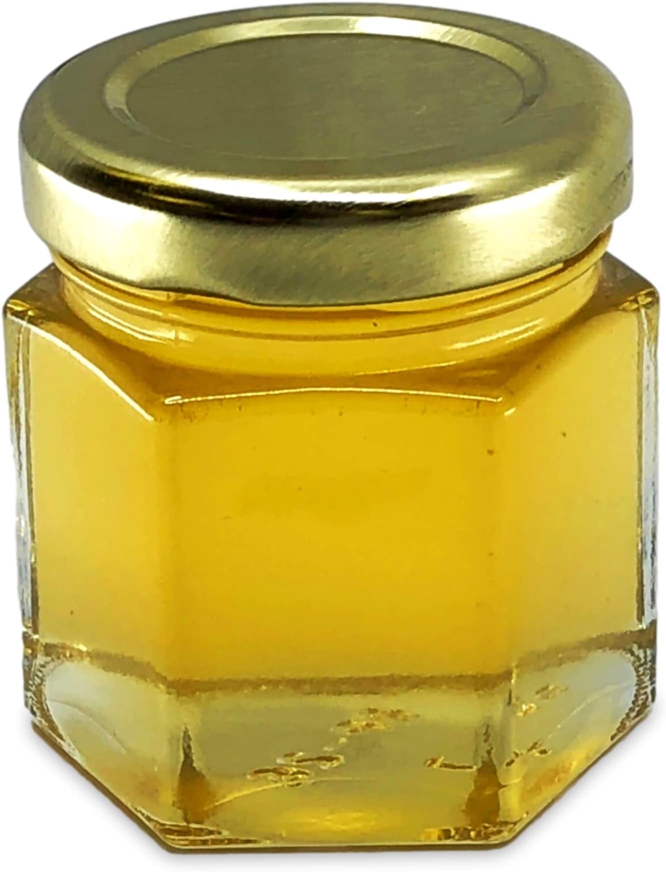 The Honey JarBee-luxe Event, Bridal Shower, or Wedding Favors - 2 oz Hexagon Jar of Pure Raw Honey - Rustic Event Decor - Customizable DIY Party Favors - (50 Pack)