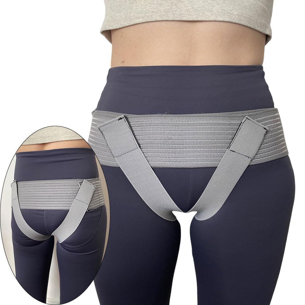 ELLENTAE V-shaped pelvic support belt for postpartum care. Abdominal belt is used to treat bladder prolapse, uterine prolapse, and vulvar varicose veins?Grey?