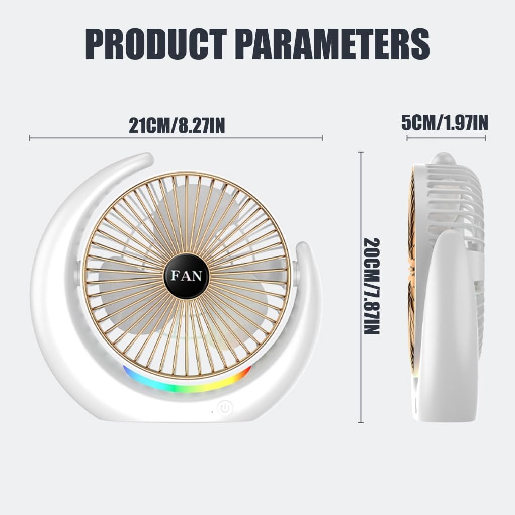 Multifunctional Small Fan with Illumination Suitable for Night Use