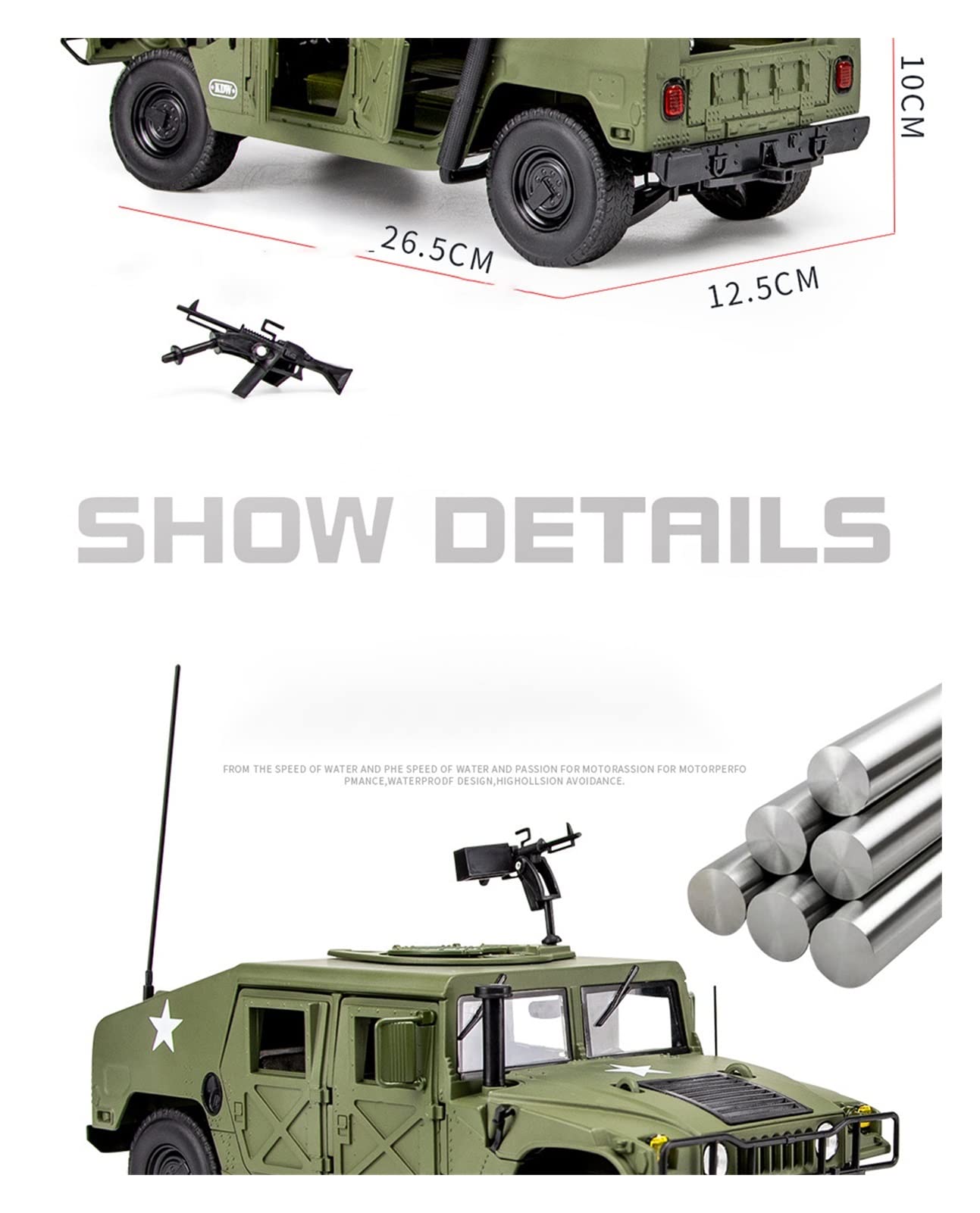 Amazon | ミニカー スケールモデルカー 1/18ハマーH1改造装甲