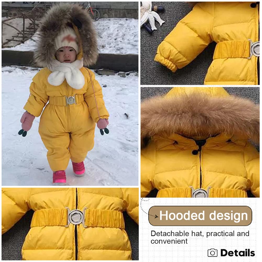 Tuta da Neve Bambino Pagliaccetto Neonato con Cappuccio Cerniera Invernali Tutone Neve Outfit