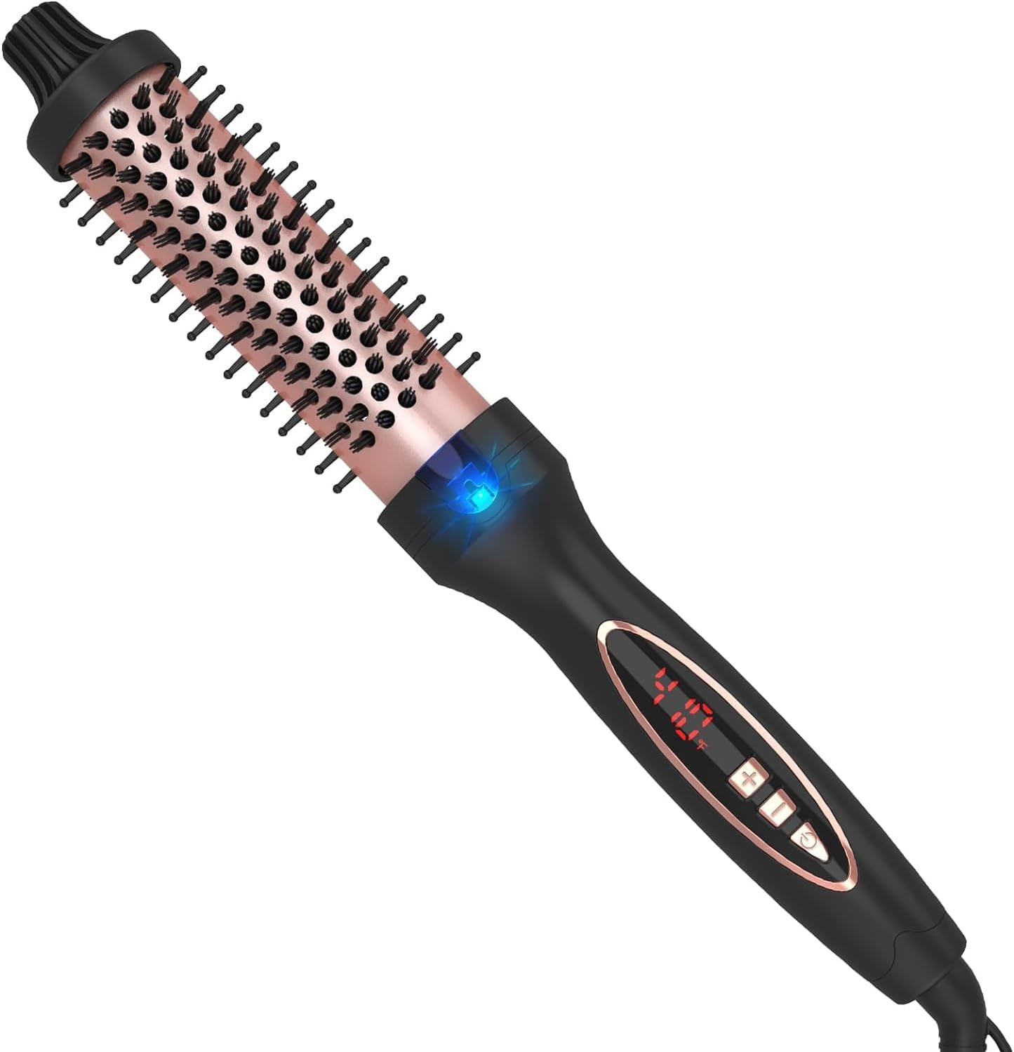 Phoebe New Upgrade 1.25 Inch Thermal Brush Create Loose & Volume Curls Digital Display 9 Heat Settings Tourmaline Ionic Hair Curler 1 1/4 Inch Curling Iron Brush Dual Voltage for Traveling