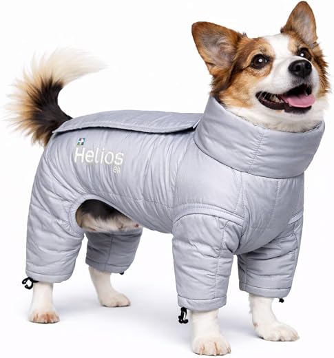 DOGHELIOS 'Thunder-Crackle' Full-Body Bodied Waded-Plush Adjustable and 3M Reflective Pet Dog Jacket Coat w/ Blackshark Te...