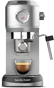 Solac - Cafetera Espresso 20 Bar | 2en1 Compatible Capsulas y Café Molido | Sistema Double Cream | Calentamiento rápido Thermoblock | Parada automática | Vaporizador acero inoxidable | Calienta tazas0