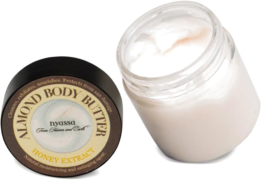 Nyassa Almond Body Butter|Honey extract & Shea Butter|For dry skin|Natural Ingredients|No Parabens|Cruelty Free|30gm