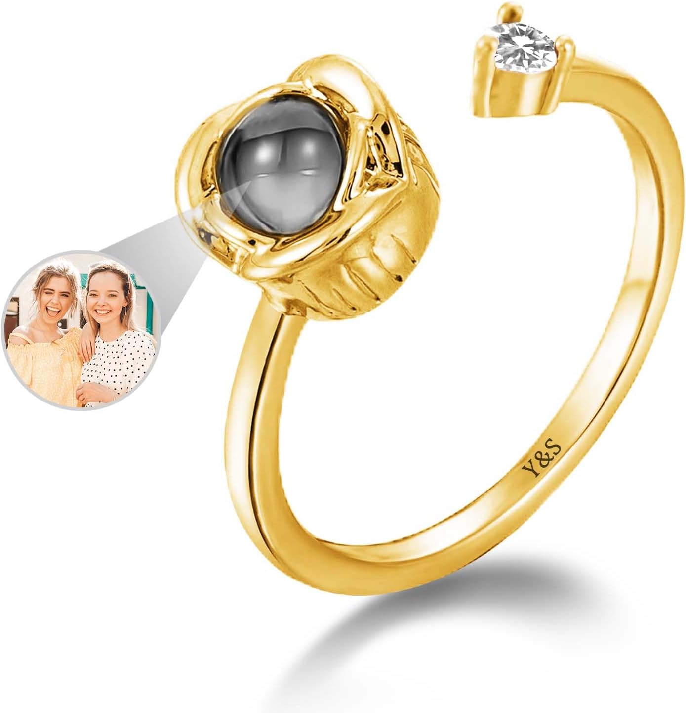 Mazan Rind Amazon.com: LOFART Custom Photo Ring 925 Sterling Silver Personalized ...
