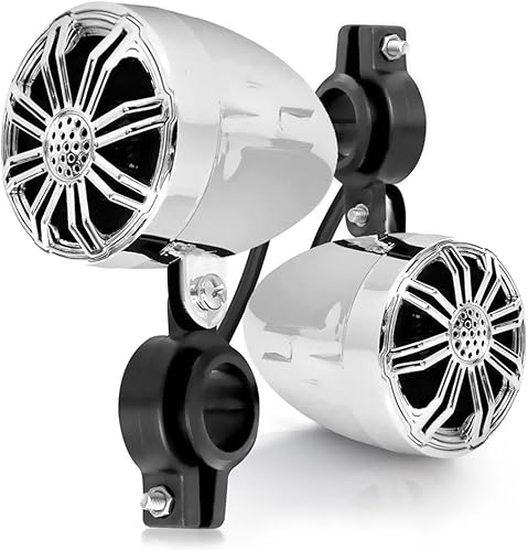 Pyle USA - Altavoces todoterreno impermeables de 2.25 pulgadas, sistema de sonido de woofer pasivo de grado marino de 20 W, altavoz estéreo de audio