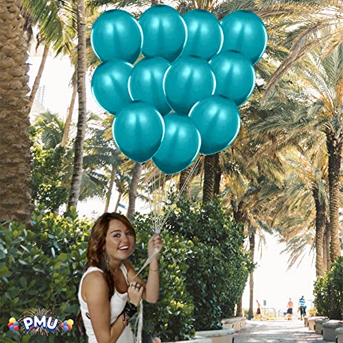 Pmu Balloons 11 Inch Partytex Metallic Teal Latex Pkg/72 #TOP4