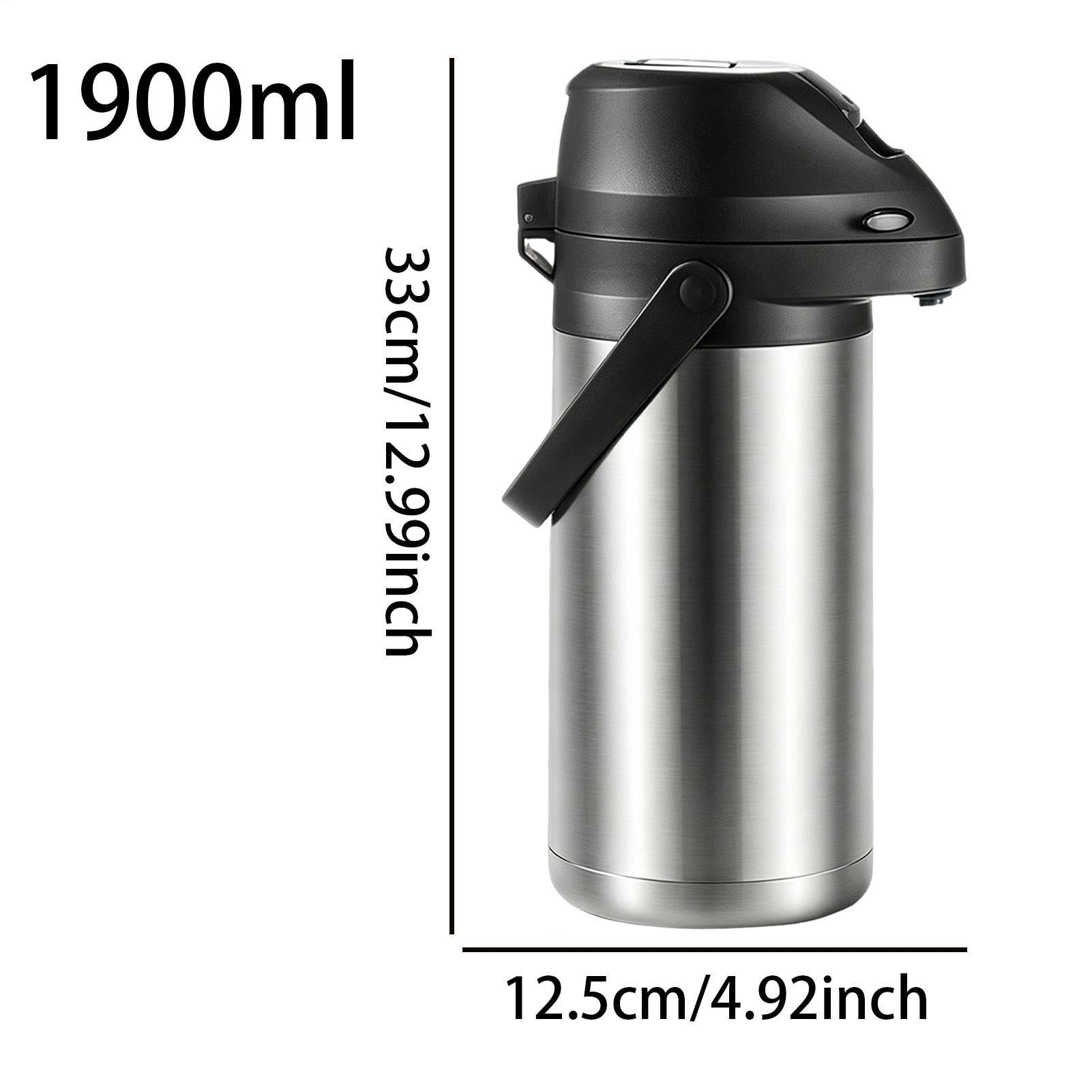 termica da 1900 ml con chiusura a bottone | da caffè termica per caffè, tè, bevande calde e fredde, viaggi, gite, casa, scuola, ufficio, campeggio, pendolarismo