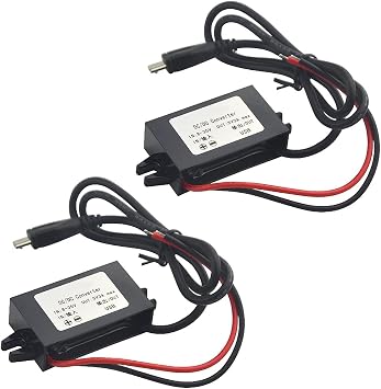 2Pcs DC-DC Buck Converter Module 3A 12V 24V to 5V DC Power Converter with Micro USB Connector USB Micro Interface