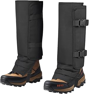 Snake Gaiters for Men Women, Balck Snake Bite Protective Gaiter Chaps Fit for Outdoor Hunting Hiking Farm Working Lawncare
