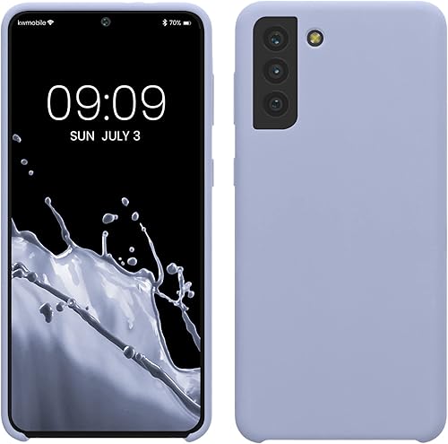 Miniatura 244 de kwmobile Funda Compatible con Samsung Galaxy S22 - Funda de teléfono de silicona TPU con acabado suave - Rojo Ruibarbo Piedra antigua,Azul