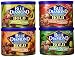 Blue Diamond Almonds BOLD Variety Pack of 4 x 6oz Cans Lime 'n Chili, Habanero BBQ, Jalapeno Smokehouse, Wasabi & Soy Sauce