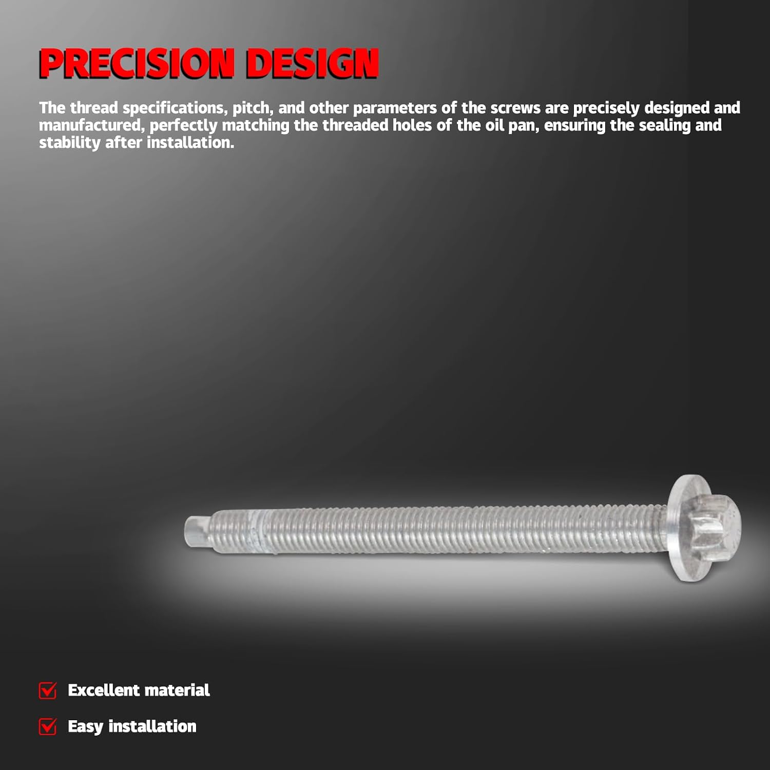 Oil Pan Bolts Upgraded Aluminum Compatible with BMW 1 2 3 4 5 6 7 M3 M4 X1 X3 X4 X5 X6 Z4 Series. Replacement # 11132210959 11130392549