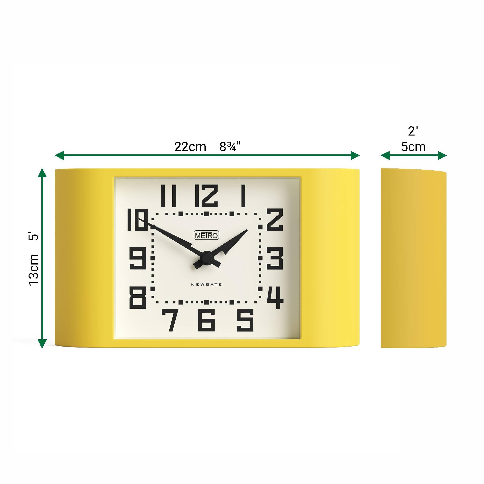 NEWGATE Mini Metro Mantel 置時計 イエロー NEWGATE® Mini Metro desk clock | Retro mantel clock | Citrus