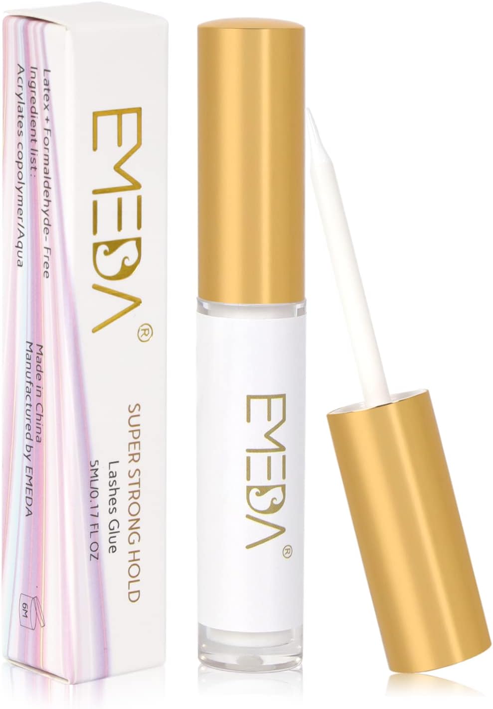 EMEDA Eyelash Glue Super Strong Hold Clear Lash Glue Professional Best