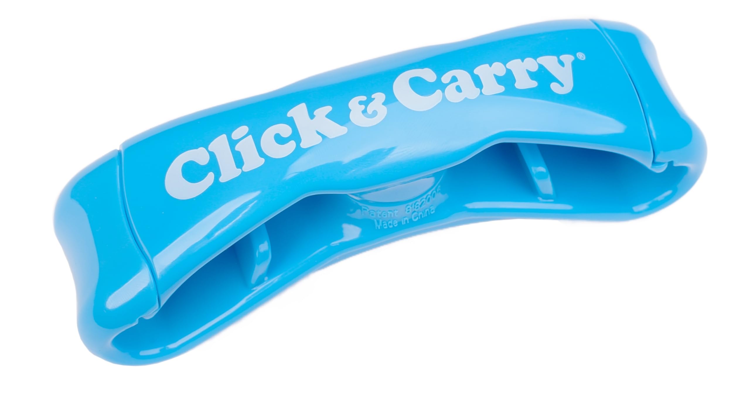 Click & Carry Grocery Bag Carrier, 1 Pack, Blue - As seen on Shark Tank, Soft Cushion Grip, Hands Free Grocery Bag Carrier, Plastic Bag Holder, Haul Sports Gear, Click and Carry with Ease