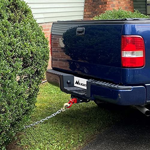 Nilight Shackle Hitch Receiver 2Inch 45000 Lbs Breaking Strength 3/4" D Ring Shackle W/Trailer Hitch Pin Heavy Duty Solid Recovery Towing Kit For Trucks Jeeps Off Road,2 Years Warranty #TOP6