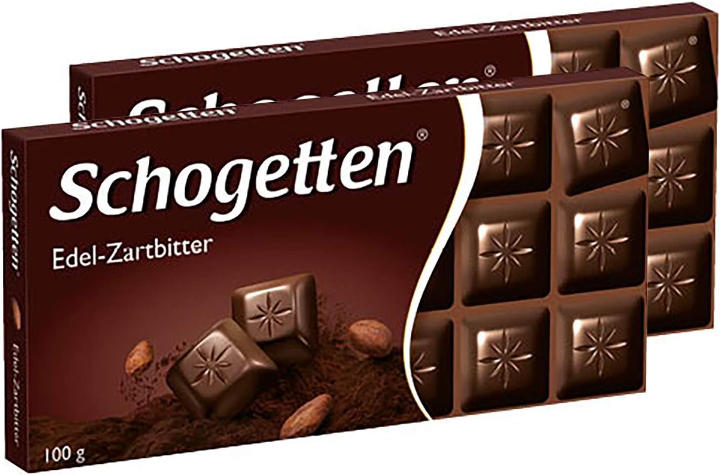 Dark Chocolate Bar Candy Original German Chocolate 100g/3.52oz (Pack of 2)
