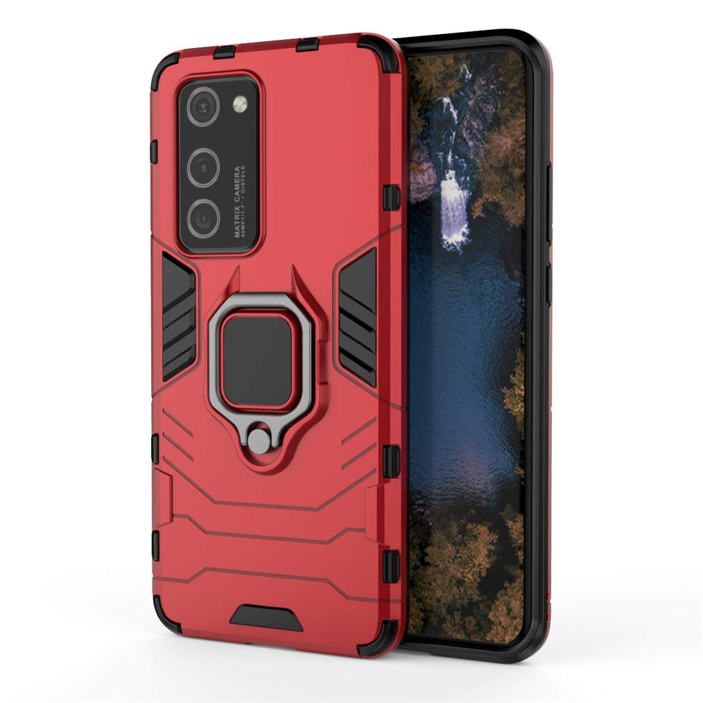 CHcase Huawei P40 Pro Funda, Anillo Metálico Sujeción Soporte Antichoque Rígido Caja (Funciona con el Montaje de Coche Magnético) Doble Capa Sólido Case Carcasa para Huawei P40 Pro -Black Plus Gray — view 16