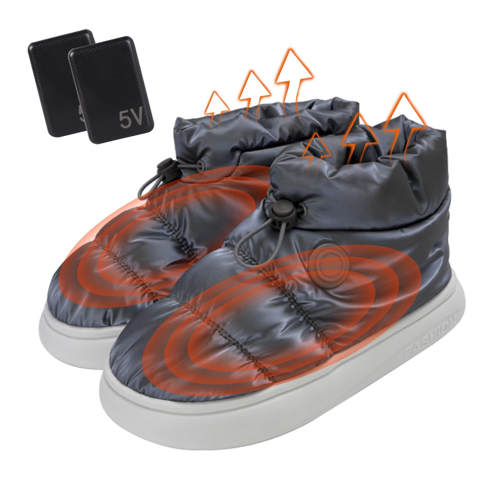 Stivali riscaldati, scarpe riscaldate ricaricabili | Stivali da neve invernali riscaldati, antiscivolo,Scarpe termiche per piedi, scaldamani elettrici, scaldapiedi elettrici per scarpe, riscaldati