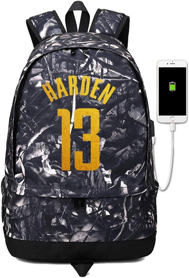 FANwenfeng Basketball H-arden Ball Storage Backpack Sports Equipment Depositary Multifunctional Bag For Men Women (Grey Pattern 1)