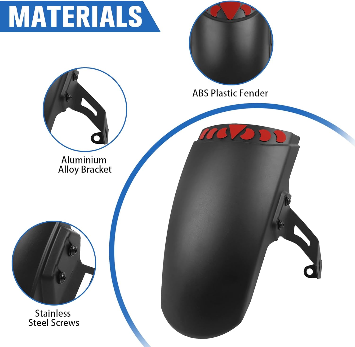 Motorcycle Front Fender Mudguard Extender with Bracket Replacement for Honda NT1100 NT 1100 2022 2023 2024 (Black)