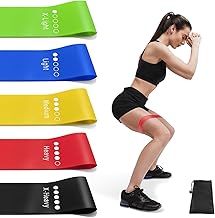 VERAT 5 Pcs Professional Resistance Bands Resistance Loop Exercise Bands/Latex-Free, Elastic Band/Work Out Bands/Women or Men/Exercise Bands Set/Physical Therapy/Yoga/Pilates(Multicolour)