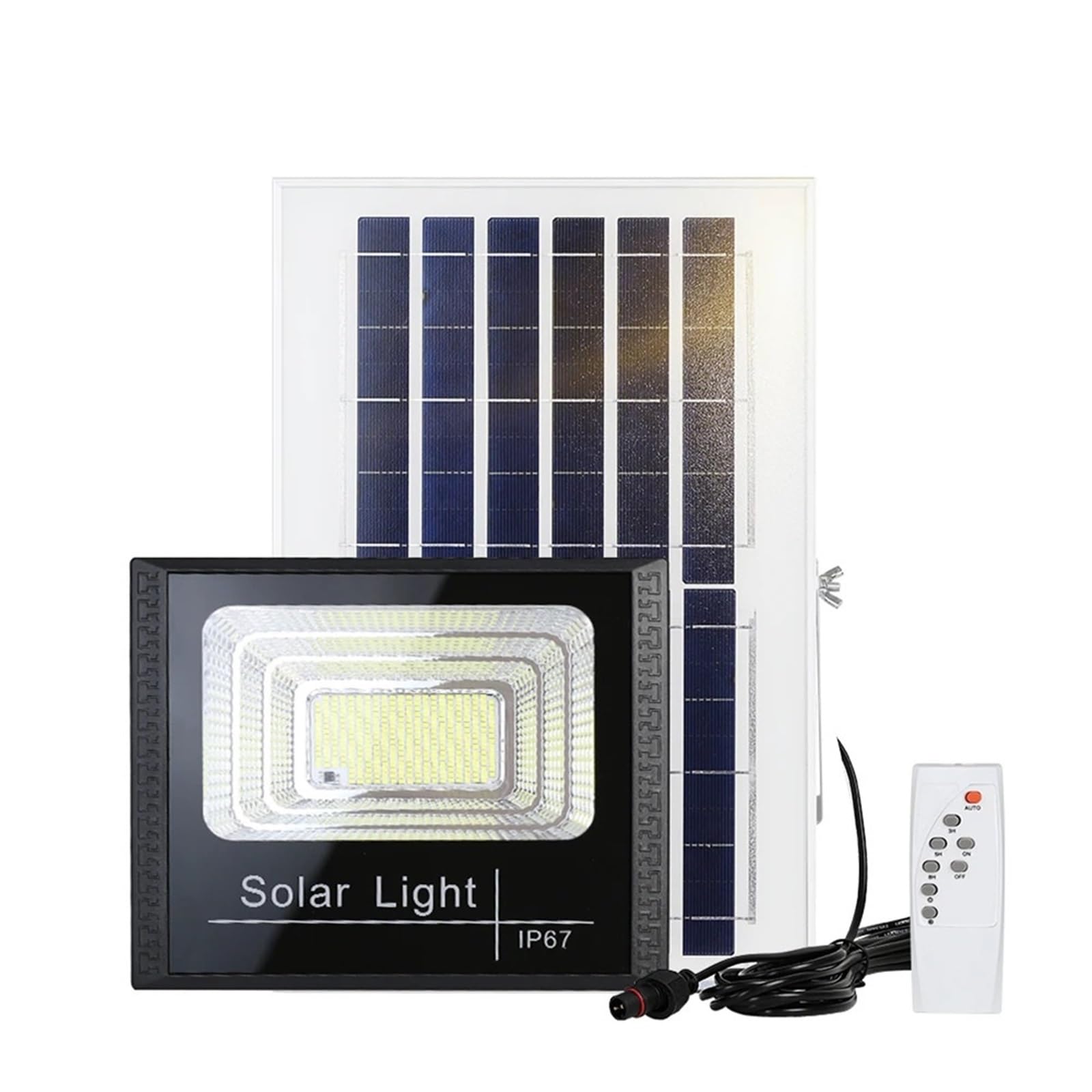 Foco LED para jardín, Foco LED de alto brillo de 500 W, 300 W, 100 W, 50 W, blanco frío, impermeable, for exteriores, farola solar, iluminación de jardín patio, garaje y calle(500W)