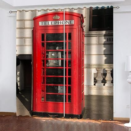 Amazon Wxssln 1級遮光カーテン 電話ボックス 断熱カーテン 防音カーテンカーテン セットドレープカーテン おしゃれ 防音 遮光 断熱uvカット省エネプライバシー保護 2枚のパネル100 X 135 Cm 幅x高さ カーテン オンライン通販