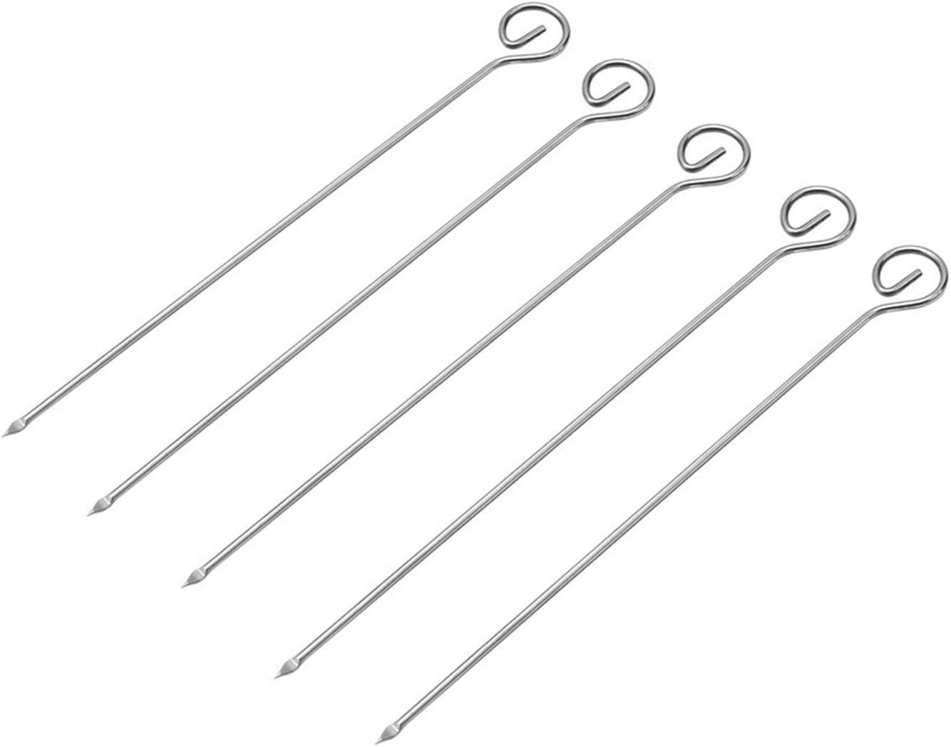 10pcs Outdoor Picnic Barbecue Prod Stainless Steel BBQ Skewers Grill BBQ Meat Brochette Kebab Skewers Roasting Needles Tool