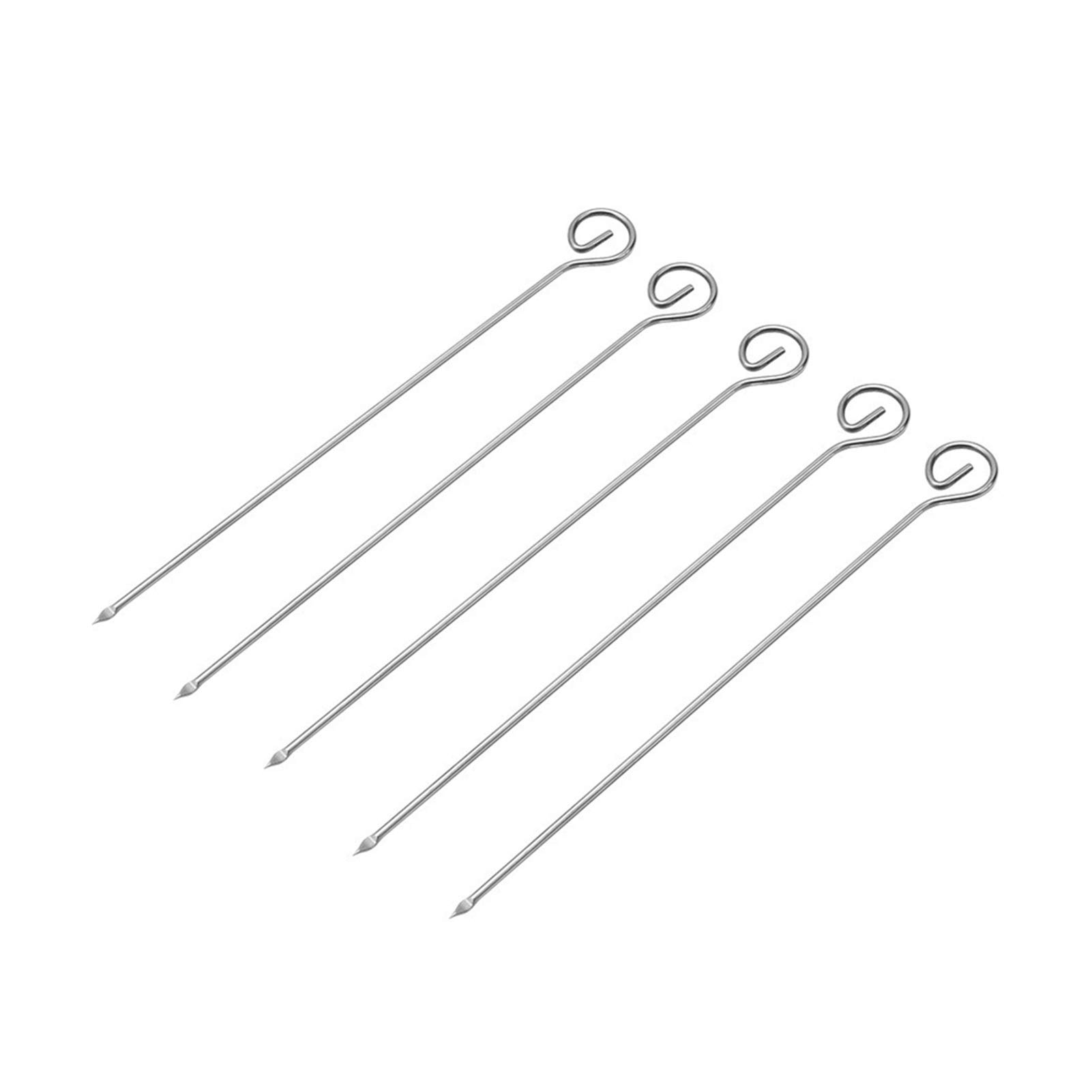 GTHTUHFD 10Pcs Outdoor Picnic Barbecue Prod Stainless Steel Bbq Skewers Grill Bbq Meat Brochette Kebab Skewers Roasting Needles Tool