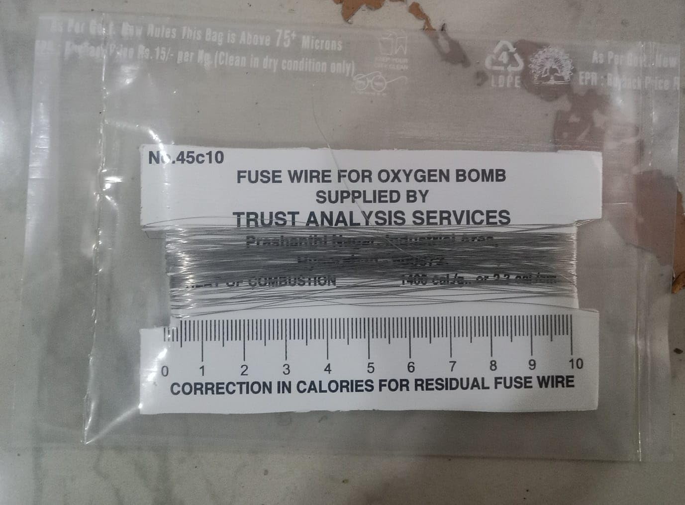45C10 Fuse Wire for Bomb Calorimeter-picture-38