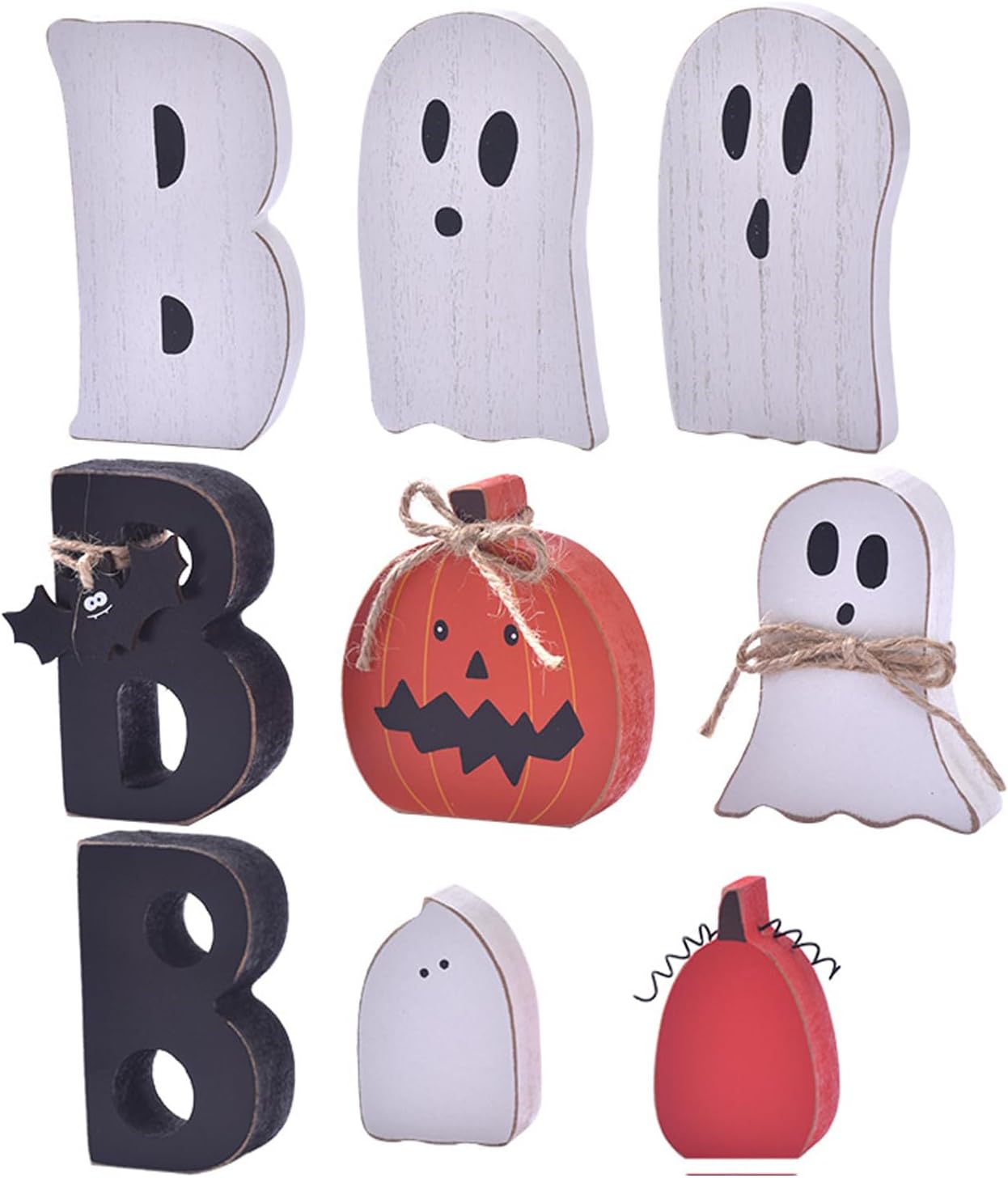 持続可能な木の幽霊の装飾品 丈夫な屋内屋外の休日の棚の装飾 テーマ集会用 ハロウィン 木の幽霊の装飾