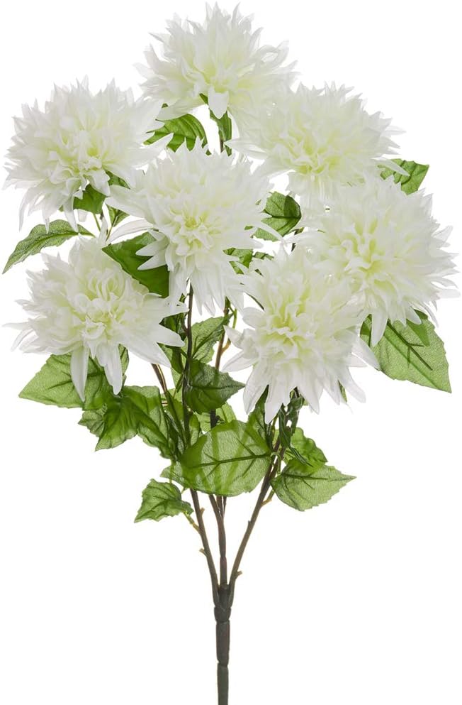 Arcadia Silk Plantation 25" Dahlia Bush x5 White (Pack of