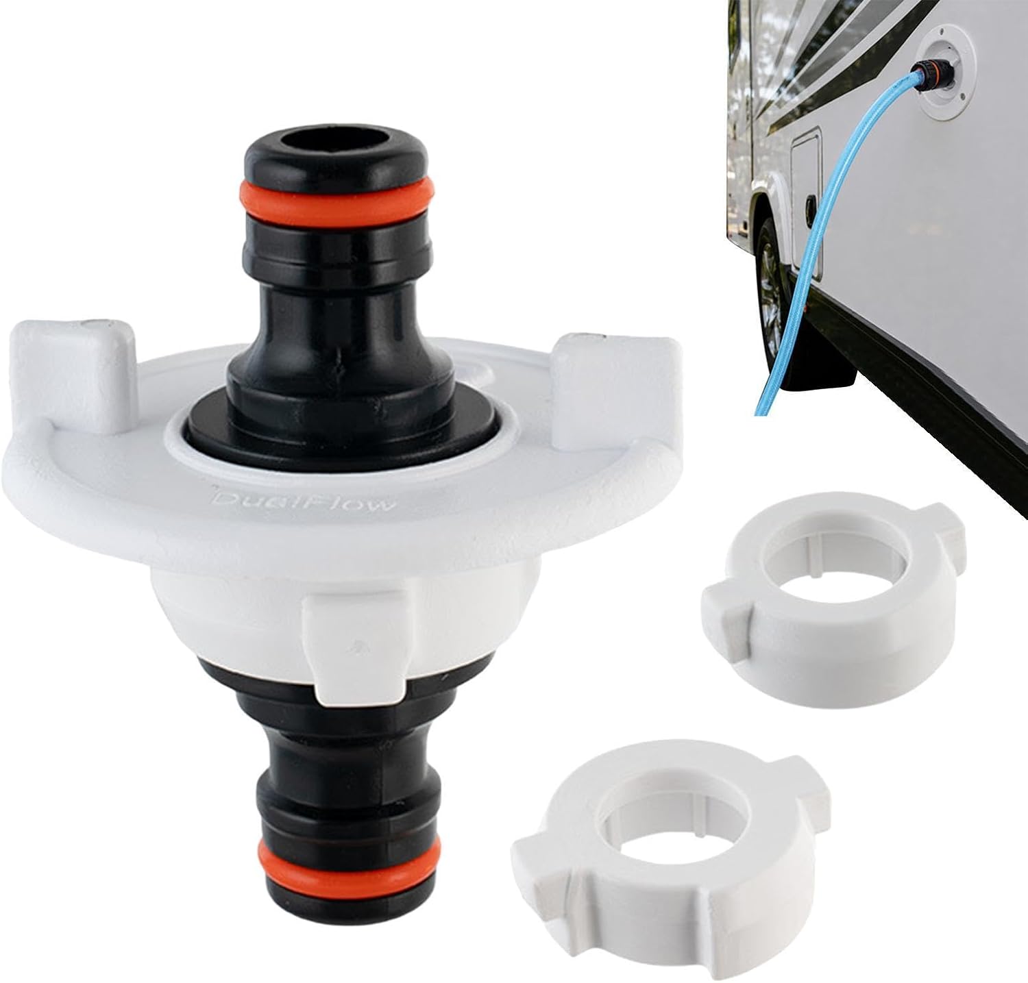 RV Water Inlet Replacement | Universal Quick Connector - Camper Water Inlet,for Exterior Access Drain Outlet Outdoor RV Camper Camping Travel Trailer City Tank Bucket