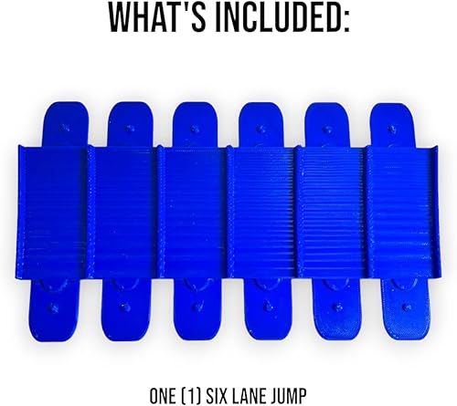 Miniatura 2 de Super 6 Lane Jump  Compatible with Hot Wheels Super 6 Lane Raceway Set  Super 6 Add on (Blue)