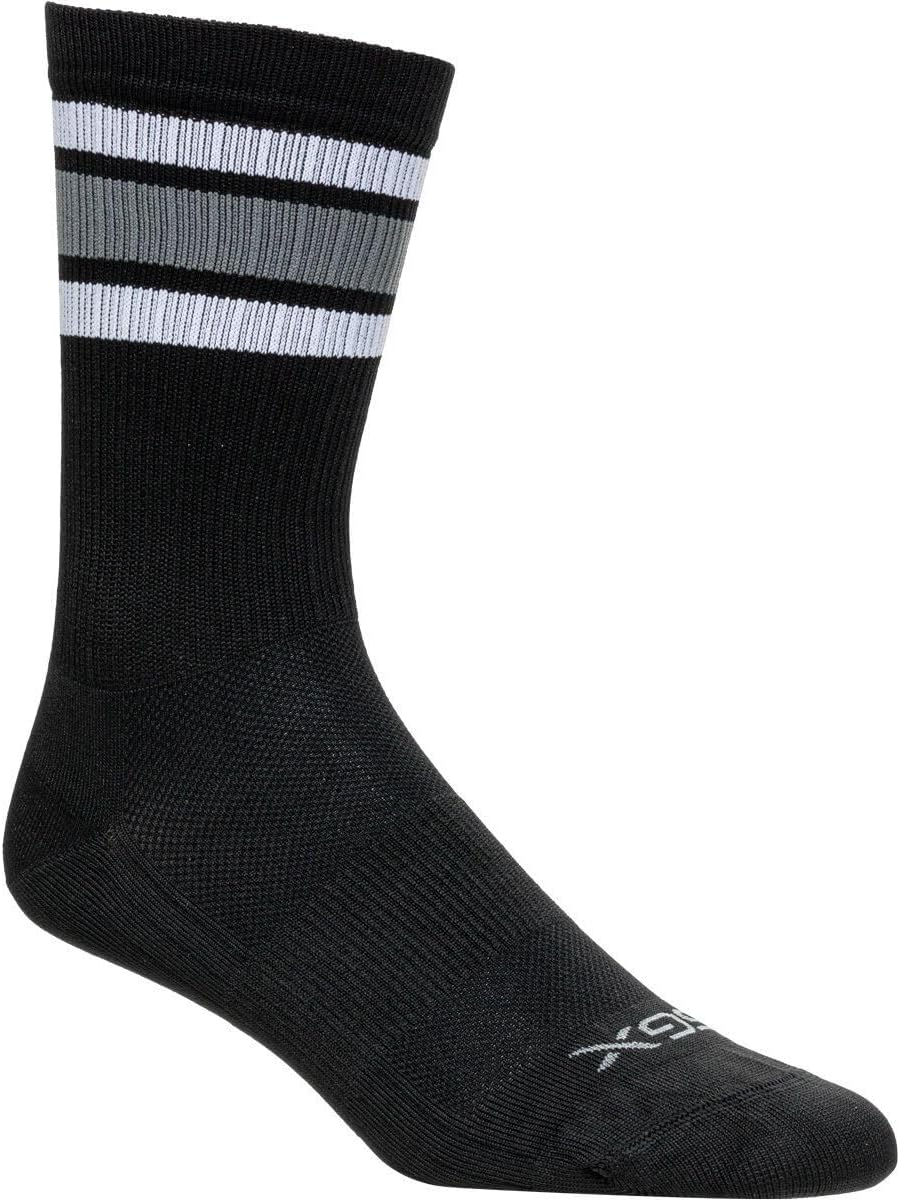 SockGuy Sgx6 Throwback Black Sock One Color, S/M | cycling-apparel