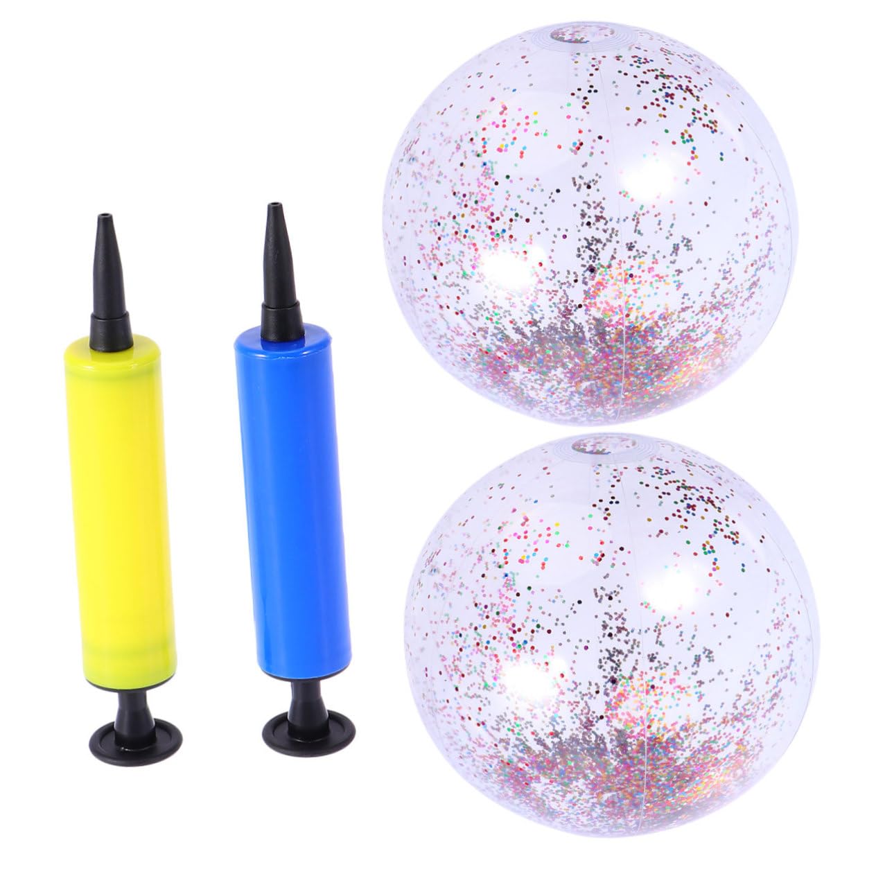 Yardwe Giant Inflatable Ball Sequins 16 Inches Beach Ball Pool Game Toy Safe Material for Boys and Girls Play