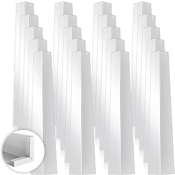 Therwen 20 Pcs White Aluminum Siding Corners Outside with Nails