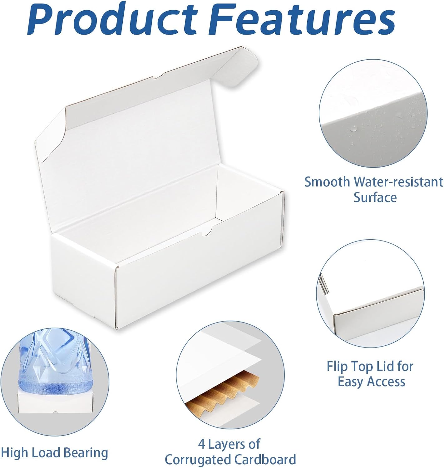 Trading Card Storage Box, 10 Pack Sports Card Storage Boxes with Dividers & Labels for Baseball Cards