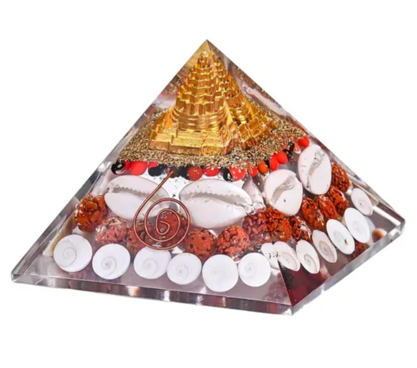 Pyramide orgonite de protection contre le stress - Soulage l'anxiété et purifie la maison