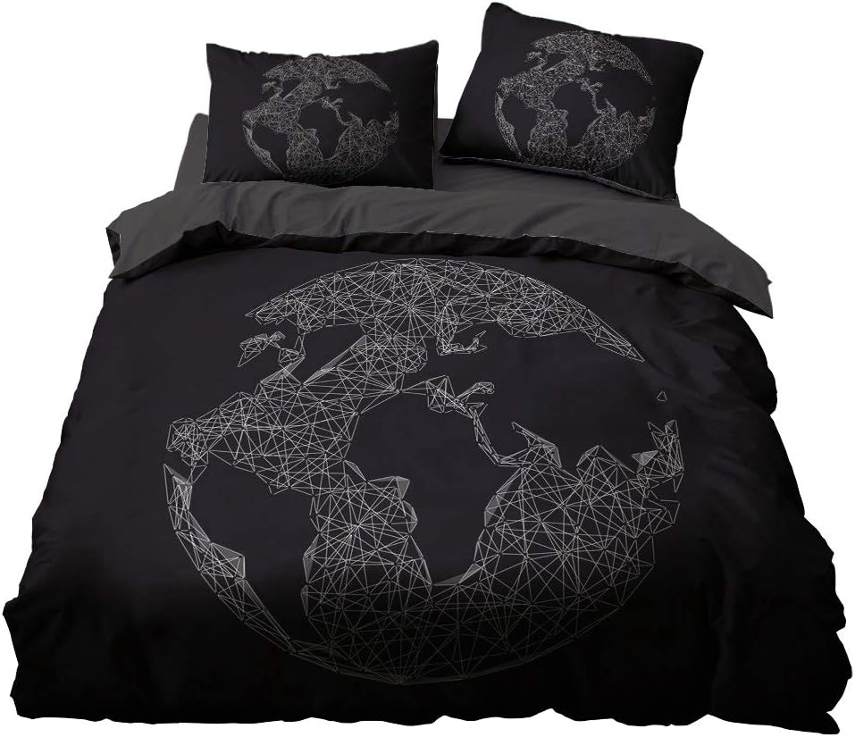 ZLCCDuvet Cover Bedding Set, Horse Pattern Cute Cartoon Pattern, Microfibre Bedding Set for Children Duvet Cover and Pillowcases (C, 135 x 200 cm)