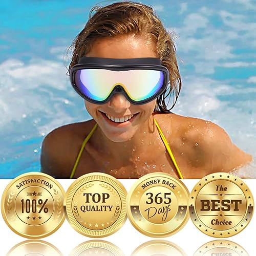 Miniatura 7 de Braylin Gafas de natación para adultos, paquete de 2 gafas de natación de visión amplia para hombres, mujeres, jóvenes, adolescentes, antivaho y más