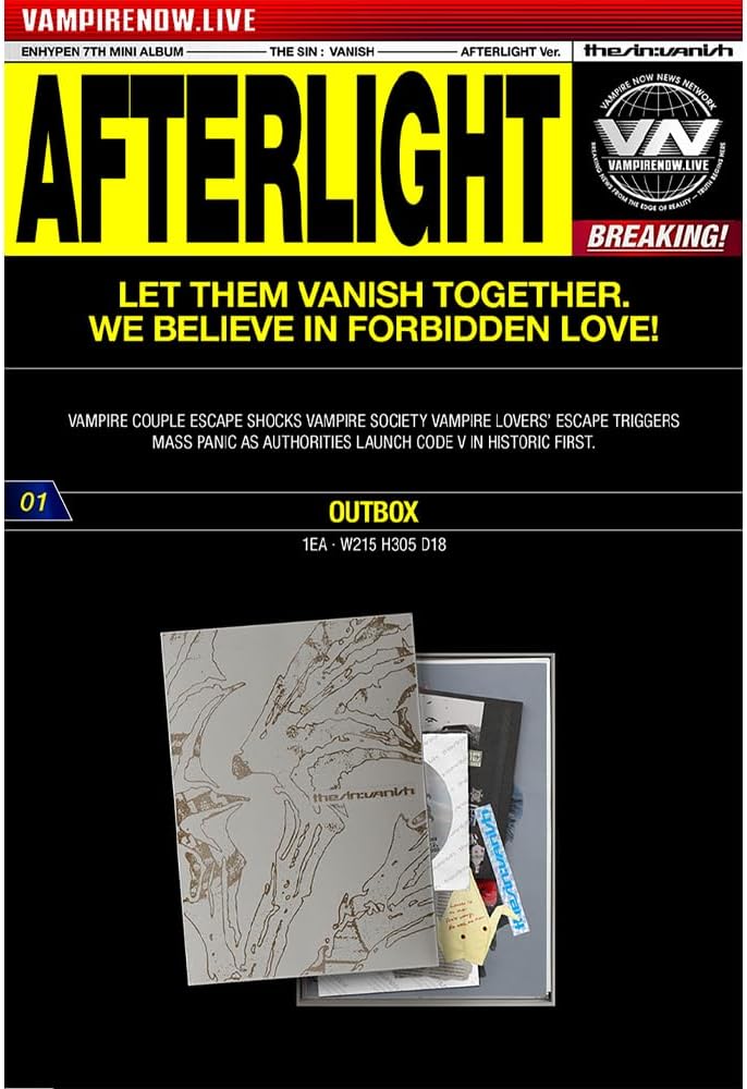 ENHYPEN [7th Mini Photobook Album THE SIN : VANISH](AFTERLIGHT Ver.) + 3 Extra Photocards Set