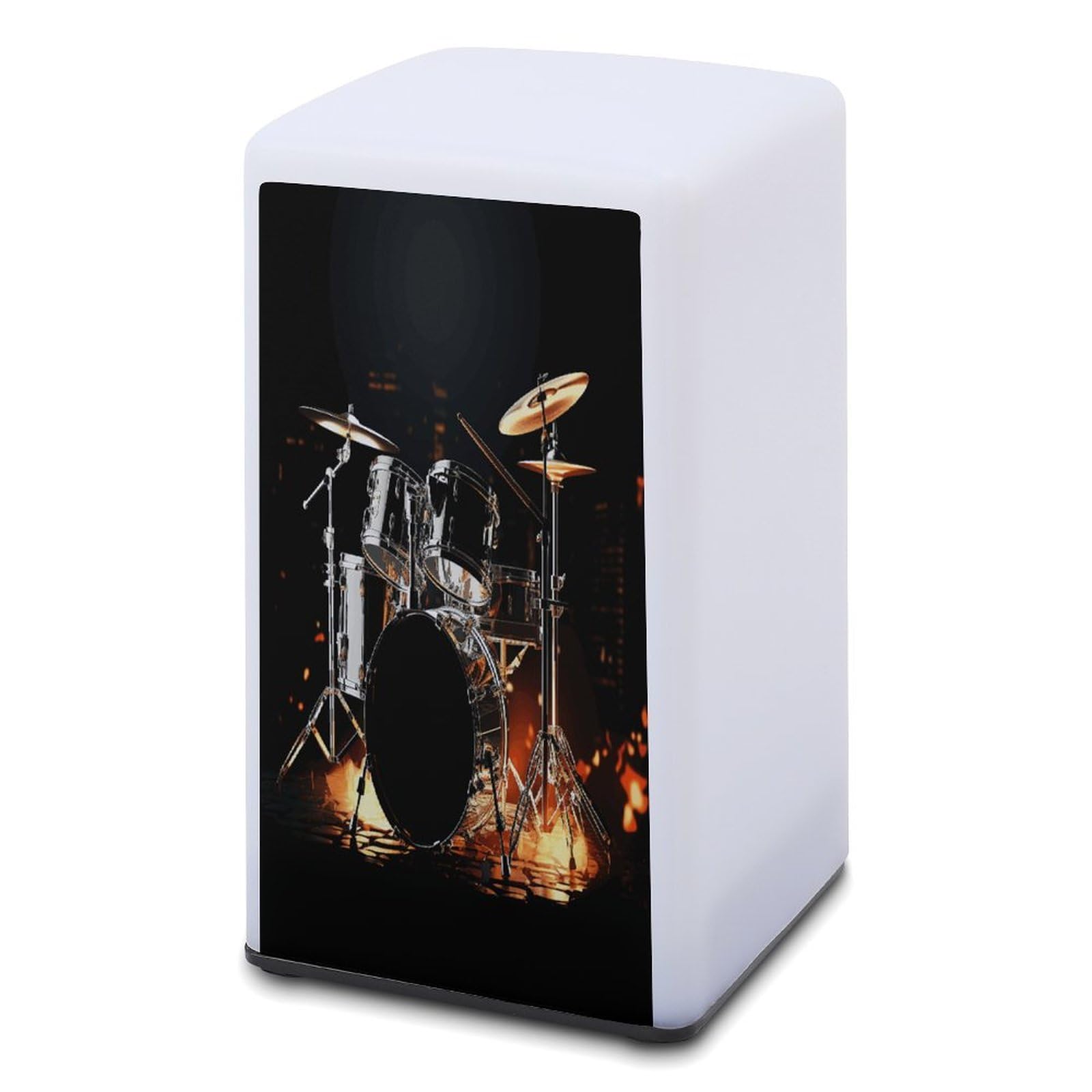 JTREHY Small Drummer Table Lamp for Bedroom Minimalist Nightstand Lamp Waterproof Eye Caring Table Lamp Modern Bedside Table Lamp for Living Room Bedroom Office